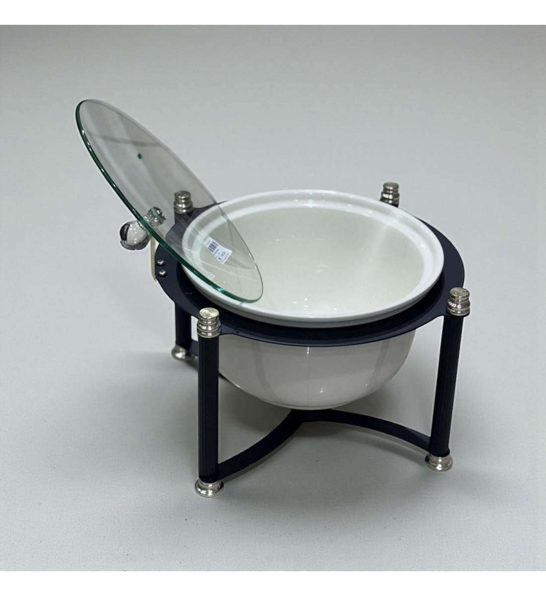 سخان بوفية صحن تقديم سيراميك لتسخين الطعام مزود بغطاء بتصميم فريد 26×26×20سم سخان بوفية صحن تقديم سيراميك لتسخين الطعام مزود بغطاء بتصميم فريد 26×26×20سم