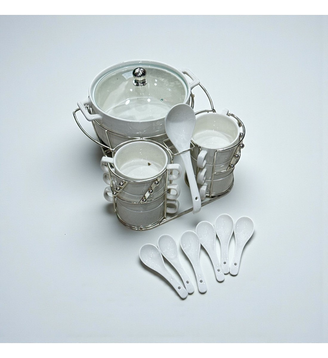 سخان شوربة / حساء فاخر سيراميك 16قطعه سخان شوربة / حساء فاخر سيراميك 16قطعه