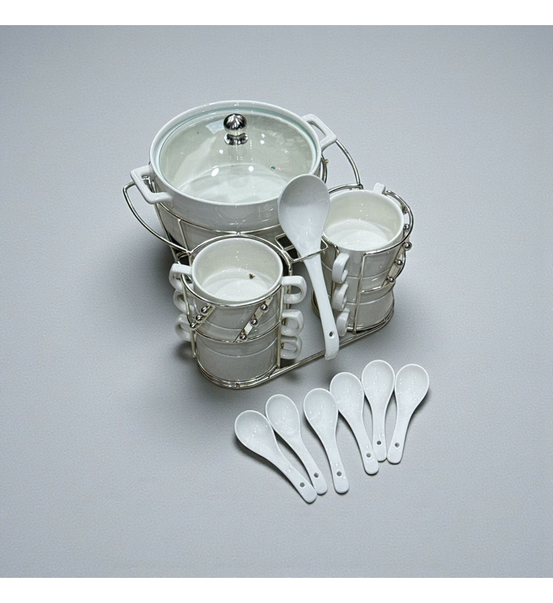 سخان شوربة / حساء فاخر سيراميك 16قطعه سخان شوربة / حساء فاخر سيراميك 16قطعه