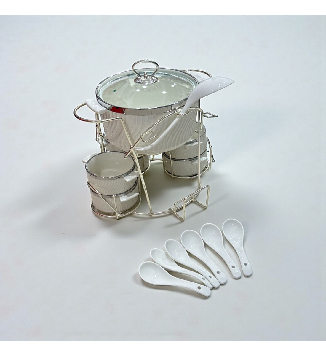 سخان شوربة / حساء فاخر سيراميك 16قطعه سخان شوربة / حساء فاخر سيراميك 16قطعه