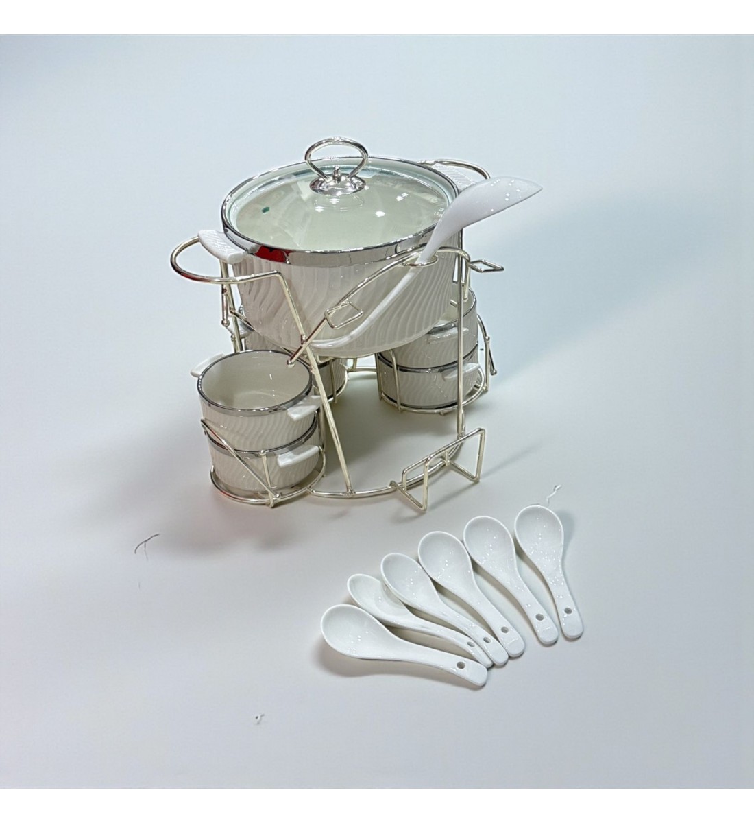 سخان شوربة / حساء فاخر سيراميك 16قطعه سخان شوربة / حساء فاخر سيراميك 16قطعه