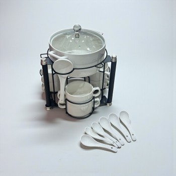  سخان شوربة / حساء فاخر  سيراميك 16قطعه 