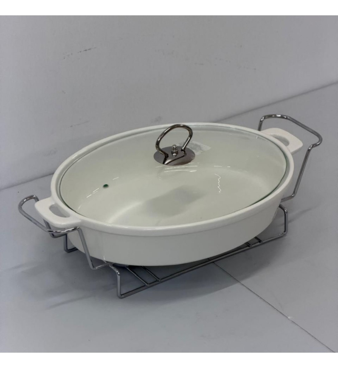 سخان بوفية صحن تقديم سيراميك لتسخين الطعام مزود بغطاء بتصميم فريد30×25×11سم سخان بوفية صحن تقديم سيراميك لتسخين الطعام مزود بغطاء بتصميم فريد30×25×11سم