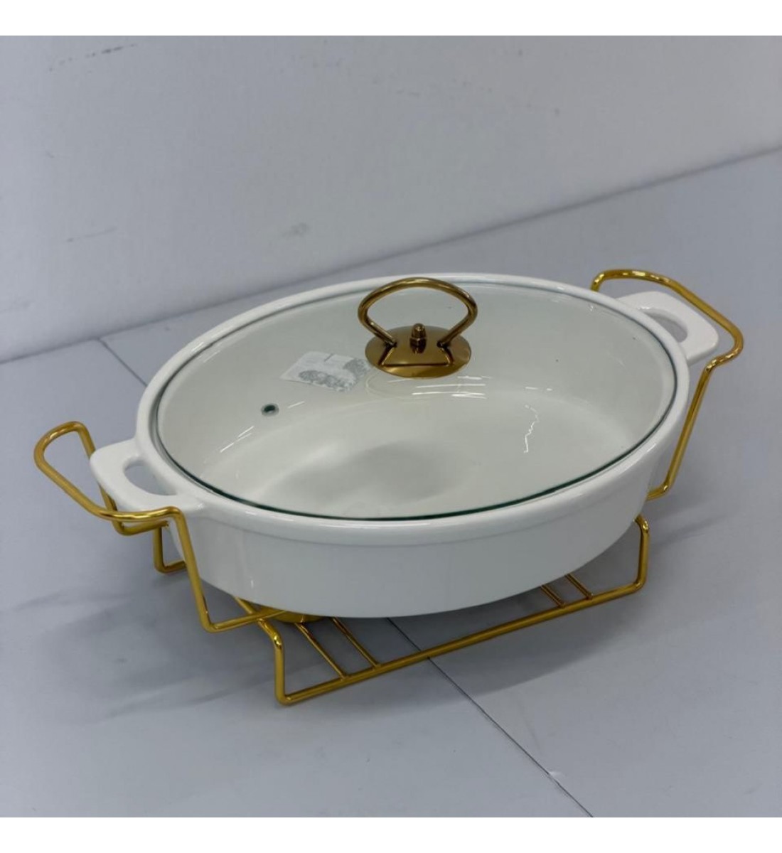 سخان بوفية صحن تقديم سيراميك لتسخين الطعام مزود بغطاء بتصميم فريد28×23×10سم سخان بوفية صحن تقديم سيراميك لتسخين الطعام مزود بغطاء بتصميم فريد28×23×10سم