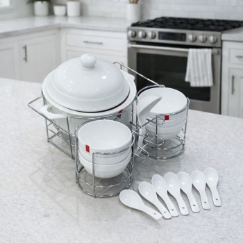  سخان شوربة / حساء فاخر  سيراميك 16قطعه 