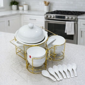  سخان شوربة / حساء فاخر  سيراميك 16قطعه 