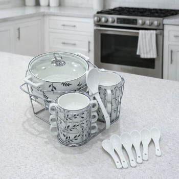  سخان شوربة / حساء فاخر  سيراميك 16قطعه 