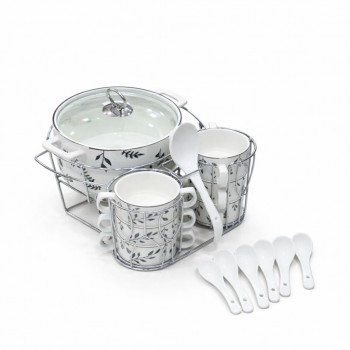  سخان شوربة / حساء فاخر  سيراميك 16قطعه 