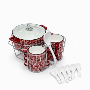  سخان شوربة / حساء فاخر  سيراميك 16قطعه 