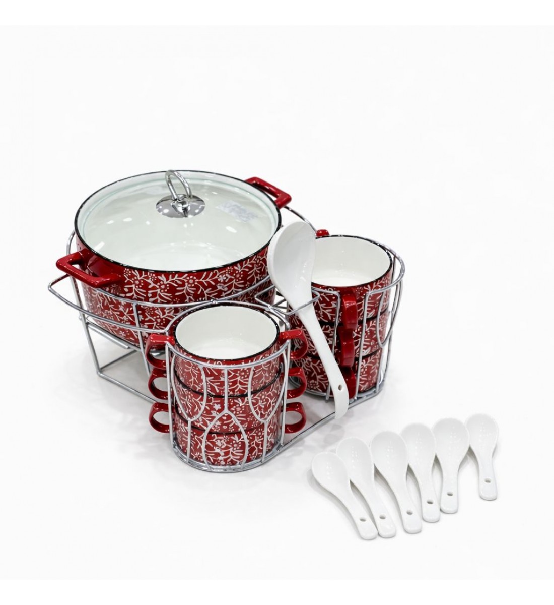 سخان شوربة / حساء فاخر سيراميك 16قطعه سخان شوربة / حساء فاخر سيراميك 16قطعه