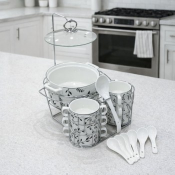  سخان شوربة / حساء فاخر  سيراميك 16قطعه 