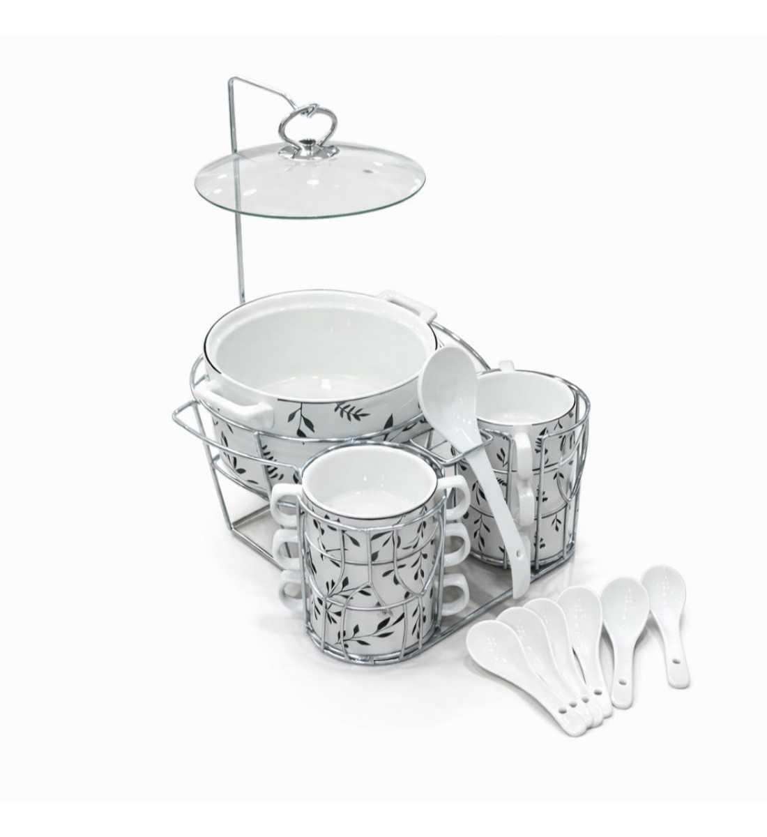 سخان شوربة / حساء فاخر سيراميك 16قطعه سخان شوربة / حساء فاخر سيراميك 16قطعه