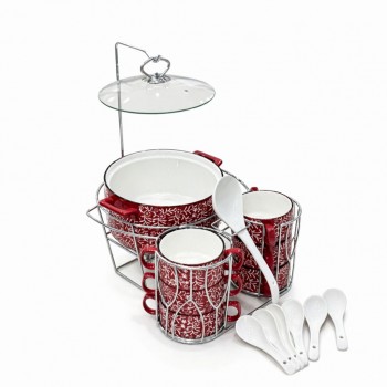  سخان شوربة / حساء فاخر  سيراميك 16قطعه 