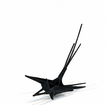 قطعة فنية أنيقة بتصميم هلالي انسيابي يعكس البساطة والهدوء 25×25×5سم 