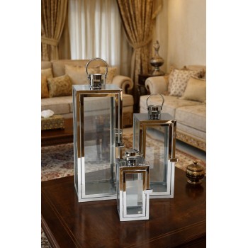 طقم فانوس رمضان شموع 3 حبات انيق وجذاب