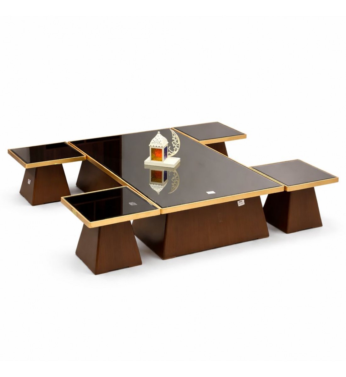 طقم طاولات قهوة عصرية بتصميم أنيق وبسيط، يتكوّن 5قطع طقم طاولات قهوة عصرية بتصميم أنيق وبسيط، يتكوّن 5قطع