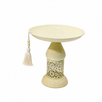  صحن ديكوري فاخر بتصميم أنيق يجمع بين البساطة والفخامة،25×25×25سم 