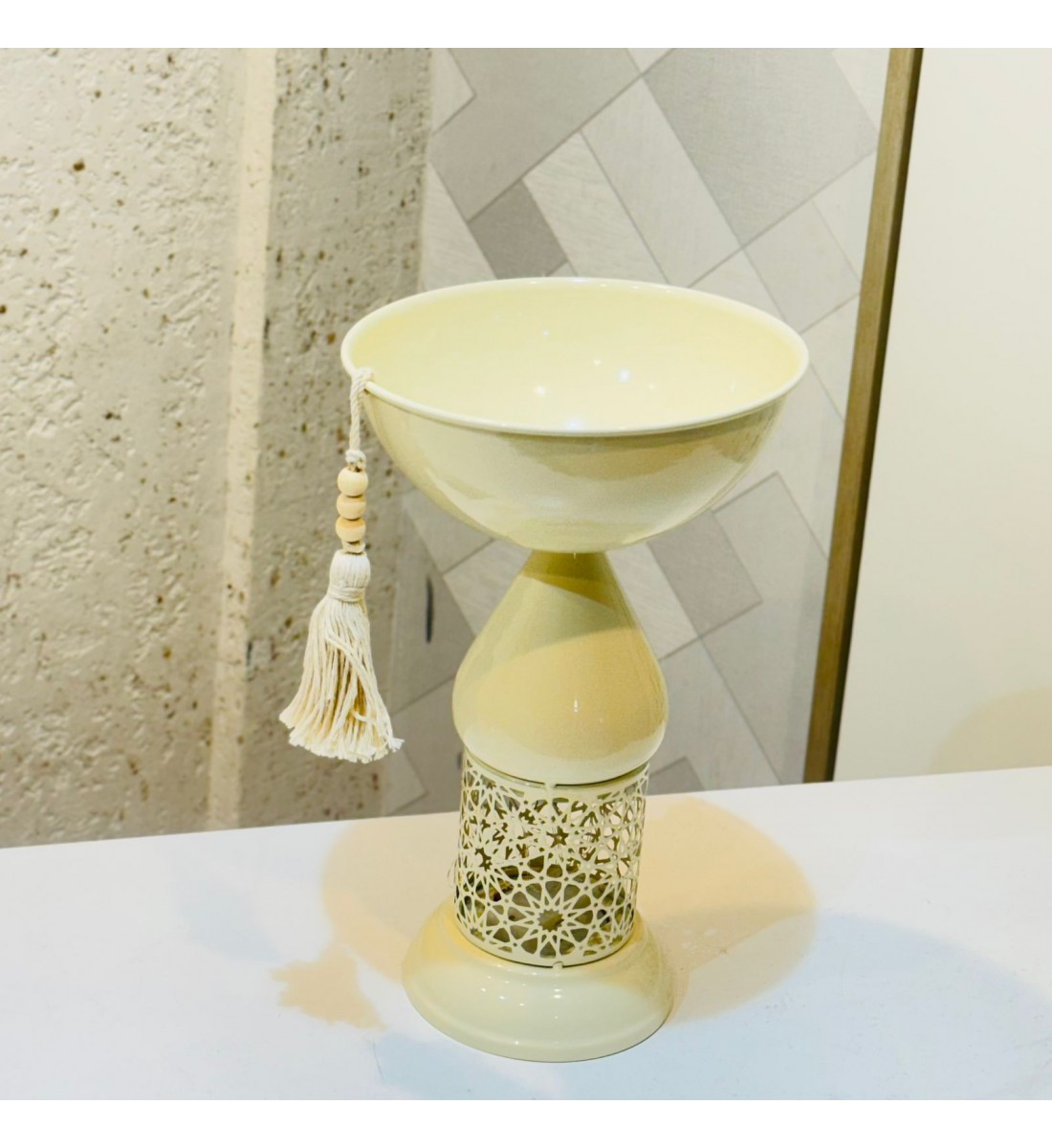  صحن ديكوري فاخر بتصميم أنيق يجمع بين البساطة والفخامة،30×19×19سم 