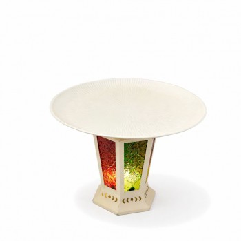 صحن ديكوري فاخر بتصميم أنيق يجمع بين البساطة والفخامة20×27×27سم 