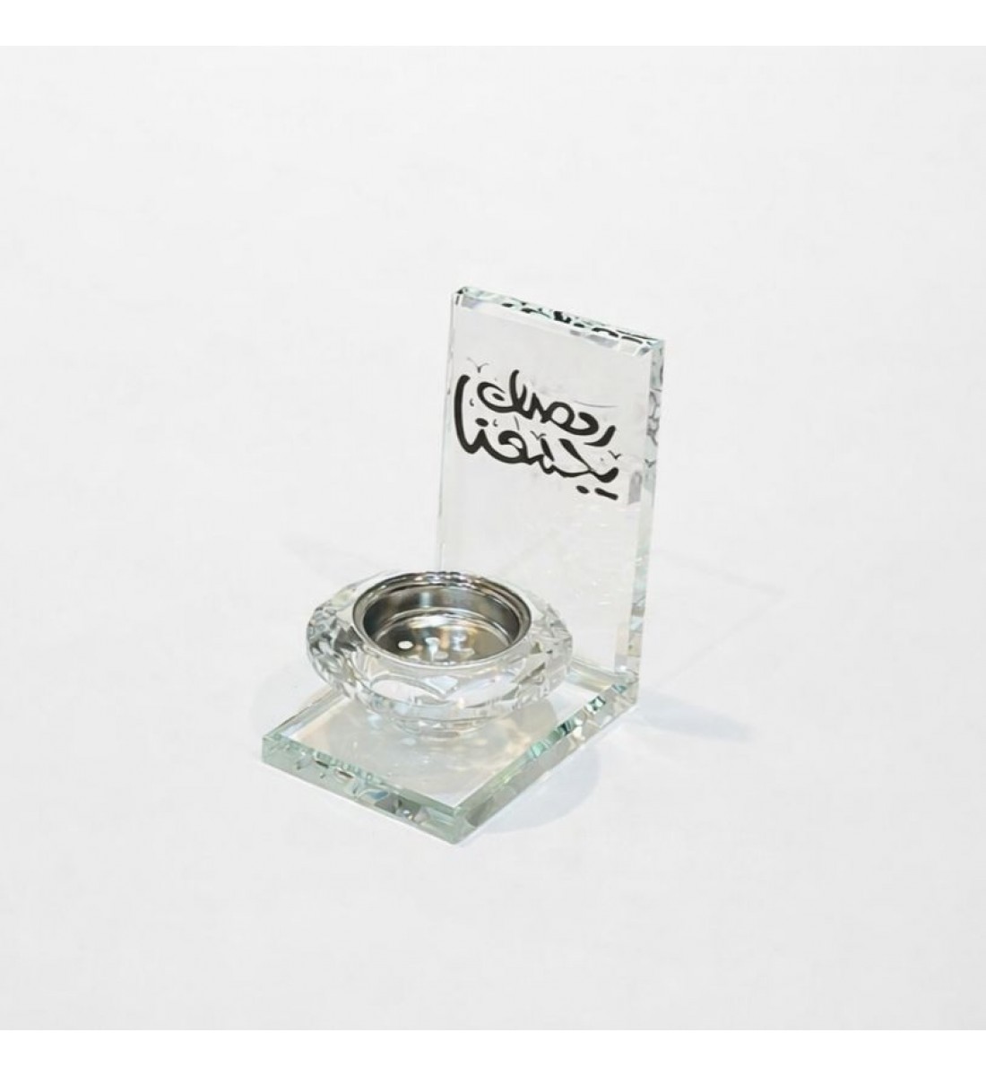 مبخرة كريستال فاخرة بتصميم أنيق وشفاف11×6×9سم