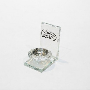 مبخرة كريستال فاخرة بتصميم أنيق وشفاف11×6×9سم