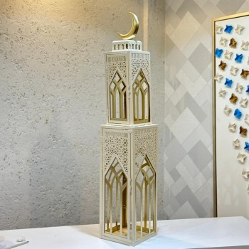 فانوس ديكوري فاخر بتصميم مستوحى من الطراز الإسلامي على شكل مئذنة أنيقة100SL سم 