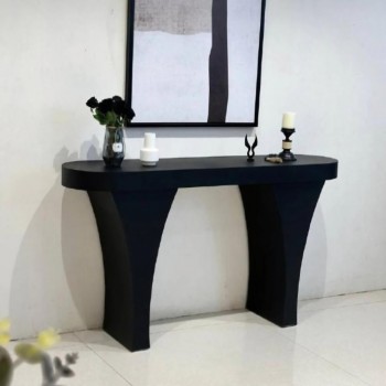  طاولة مدخل خشب مقوس  لون اسود 160×40×90سم 