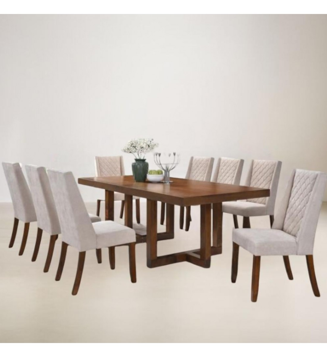 طاولة طعام 8 كراسى سطح خشب 