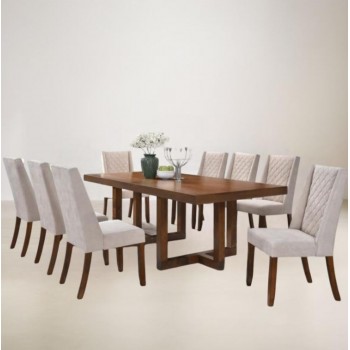 طاولة طعام 8 كراسى سطح خشب 