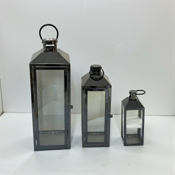 طقم فوانيس ديكور اسود 3حبات 