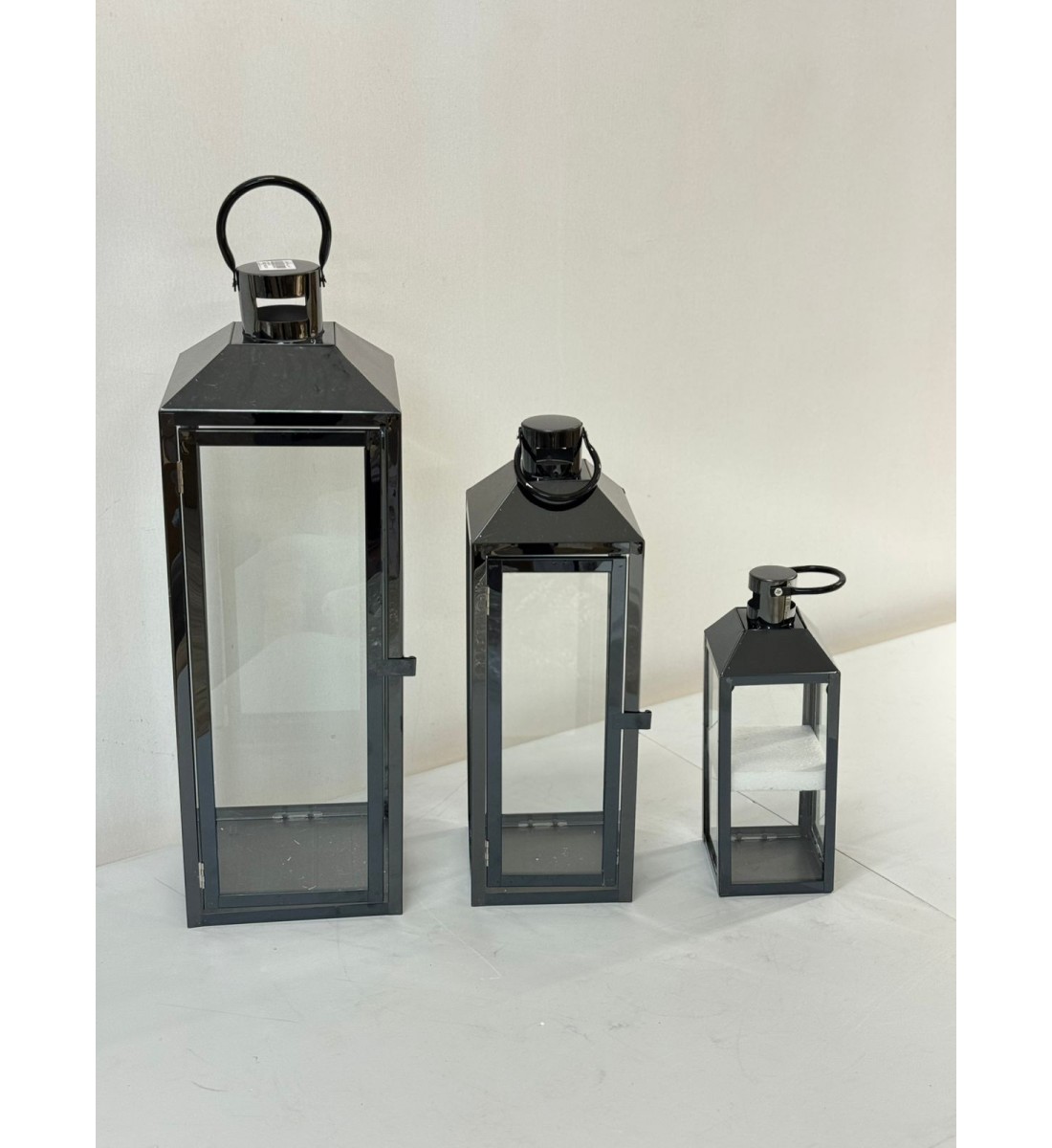 طقم فوانيس ديكور اسود 3حبات 