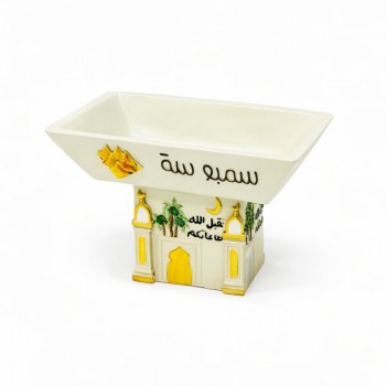 وعاء تقديم ديكوري مرتفع بتصميم تراثي أنيق، مصنوع بعناية ليجمع بين الجمال والوظيفة. 20×13×13سم