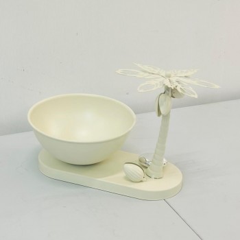 ستاند تقديم معدني بتصميم عصري راقٍ مستوحى من أجواء رمضان ،  16×16×18سم 