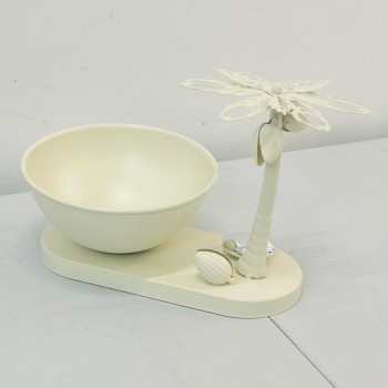 ستاند تقديم معدني بتصميم عصري راقٍ مستوحى من أجواء رمضان ،  16×16×18سم 