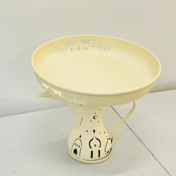 ستاند تقديم معدني بتصميم عصري راقٍ مستوحى من أجواء رمضان ،25×25×21سم 