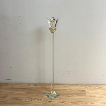  مبخرة أرضية أنيقة مصنوعة من الزجاج الشفاف بتصميم طويل وراقي يضيف لمسة فخامة للمكان 80سم 