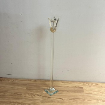  مبخرة أرضية أنيقة مصنوعة من الزجاج الشفاف بتصميم طويل وراقي يضيف لمسة فخامة للمكان 80سم 