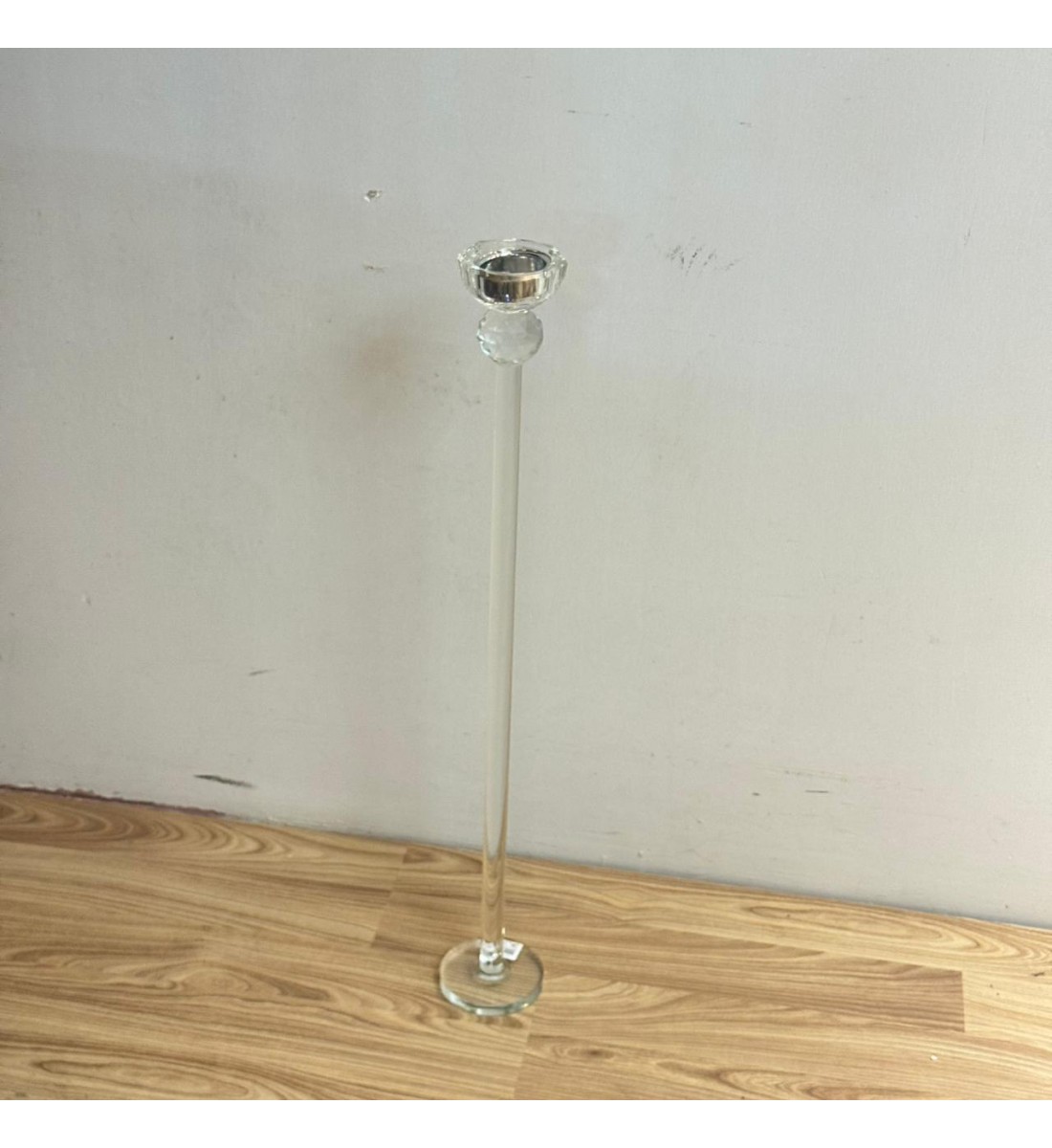  مبخرة أرضية أنيقة مصنوعة من الزجاج الشفاف بتصميم طويل وراقي يضيف لمسة فخامة للمكان 80سم 