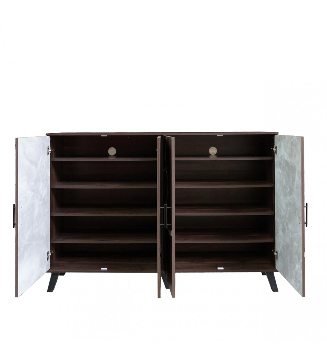 خزانة أحذية خشب ماليزي 2 قسم 5 أدوار - بني غامق ورصاصي خزانة أحذية خشب ماليزي 2 قسم 5 أدوار - بني غامق ورصاصي