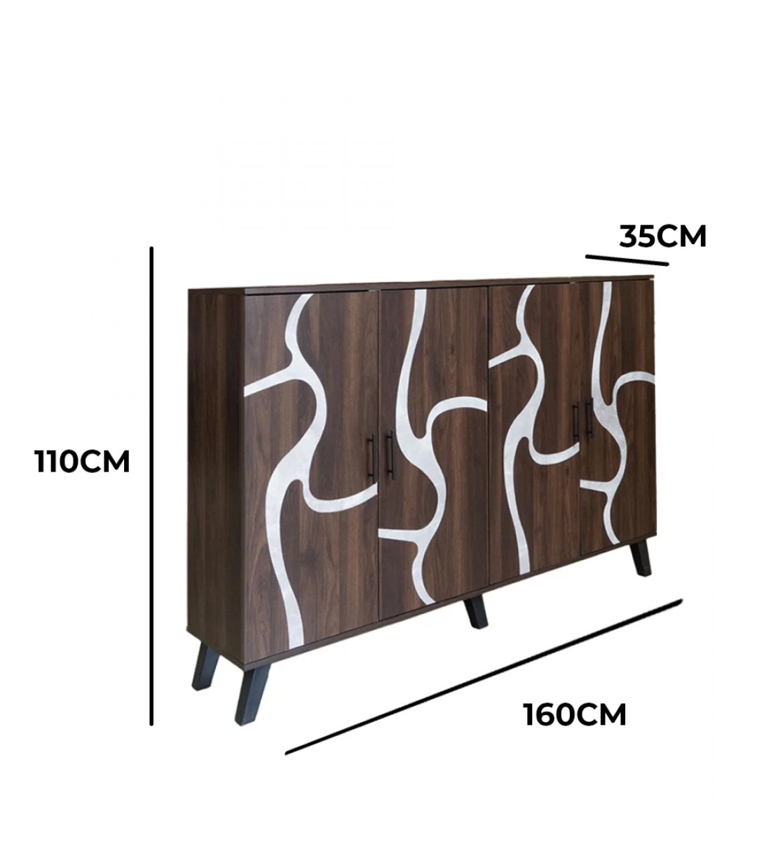 خزانة أحذية خشب ماليزي 2 قسم 5 أدوار - بني غامق ورصاصي خزانة أحذية خشب ماليزي 2 قسم 5 أدوار - بني غامق ورصاصي