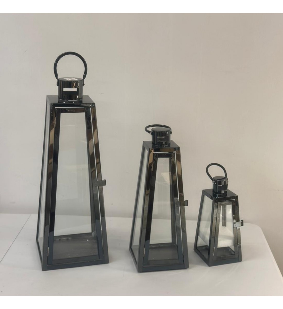 طقم فوانيس ديكور اسود 3حبات 