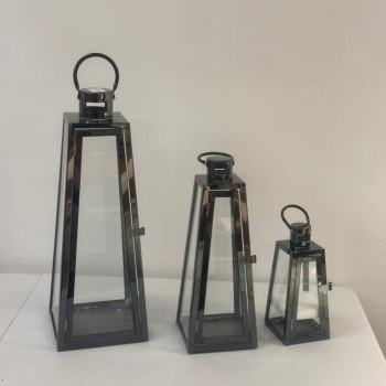 طقم فوانيس ديكور اسود 3حبات 