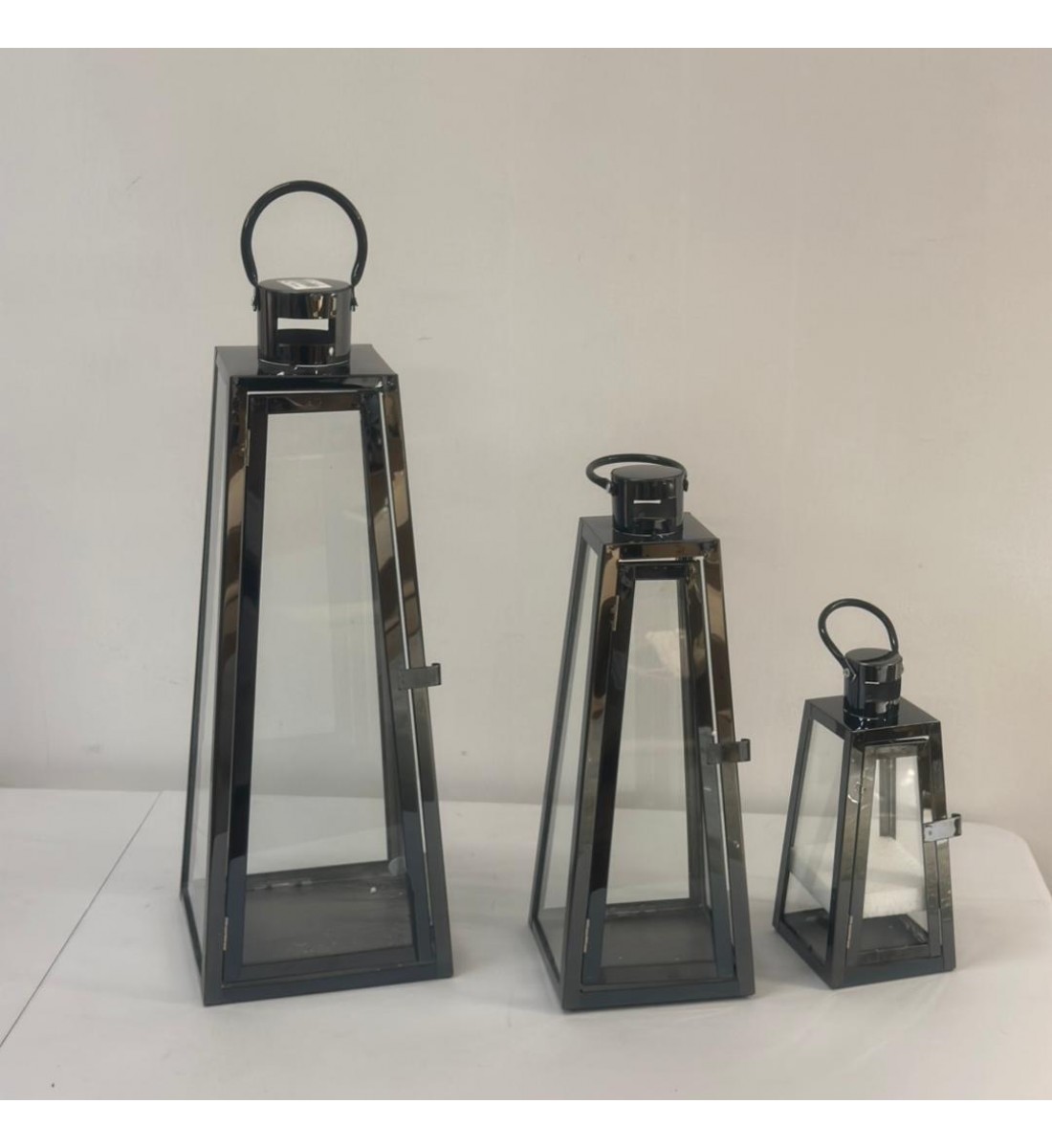 طقم فوانيس ديكور اسود 3حبات 