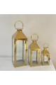 طقم فوانيس ديكور ذهبي 3حبات 