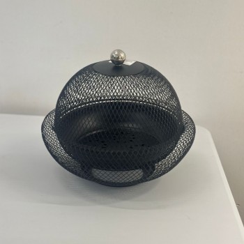 صحن تقديم معدن شبك اسود 