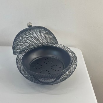 صحن تقديم معدن شبك اسود 