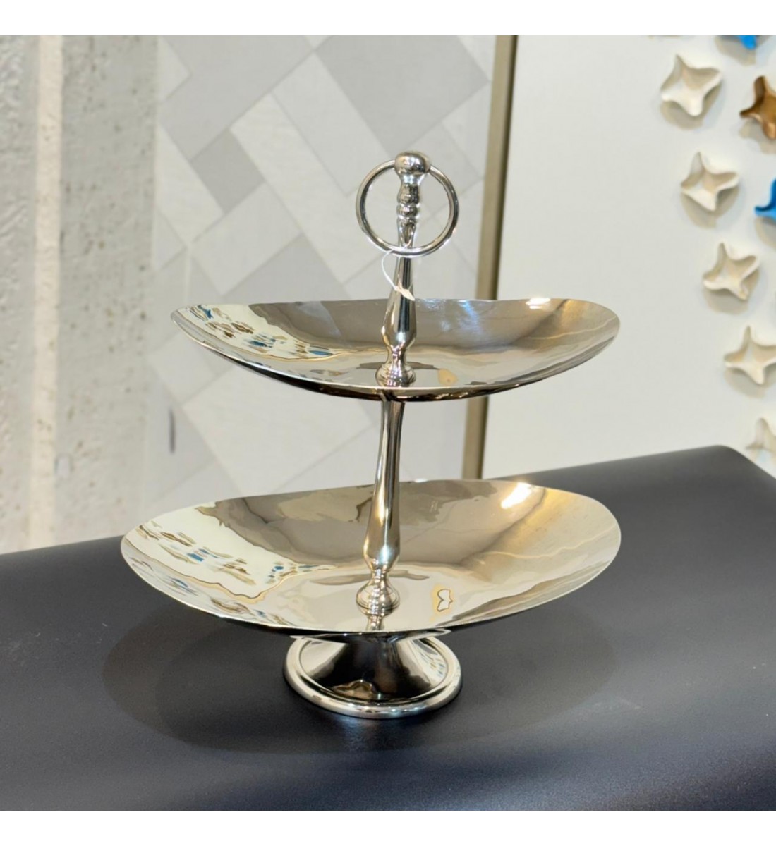 حامل كيك مستويين طابقين 34×30×20سم حامل كيك مستويين طابقين 34×30×20سم