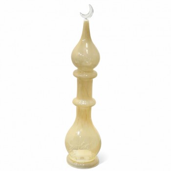 قطعة ديكور أنيقة مصنوعة من زجاج شفاف عالي الجودة، بتصميم مستوحى من المآذن الإسلامية، 42×9×9سم