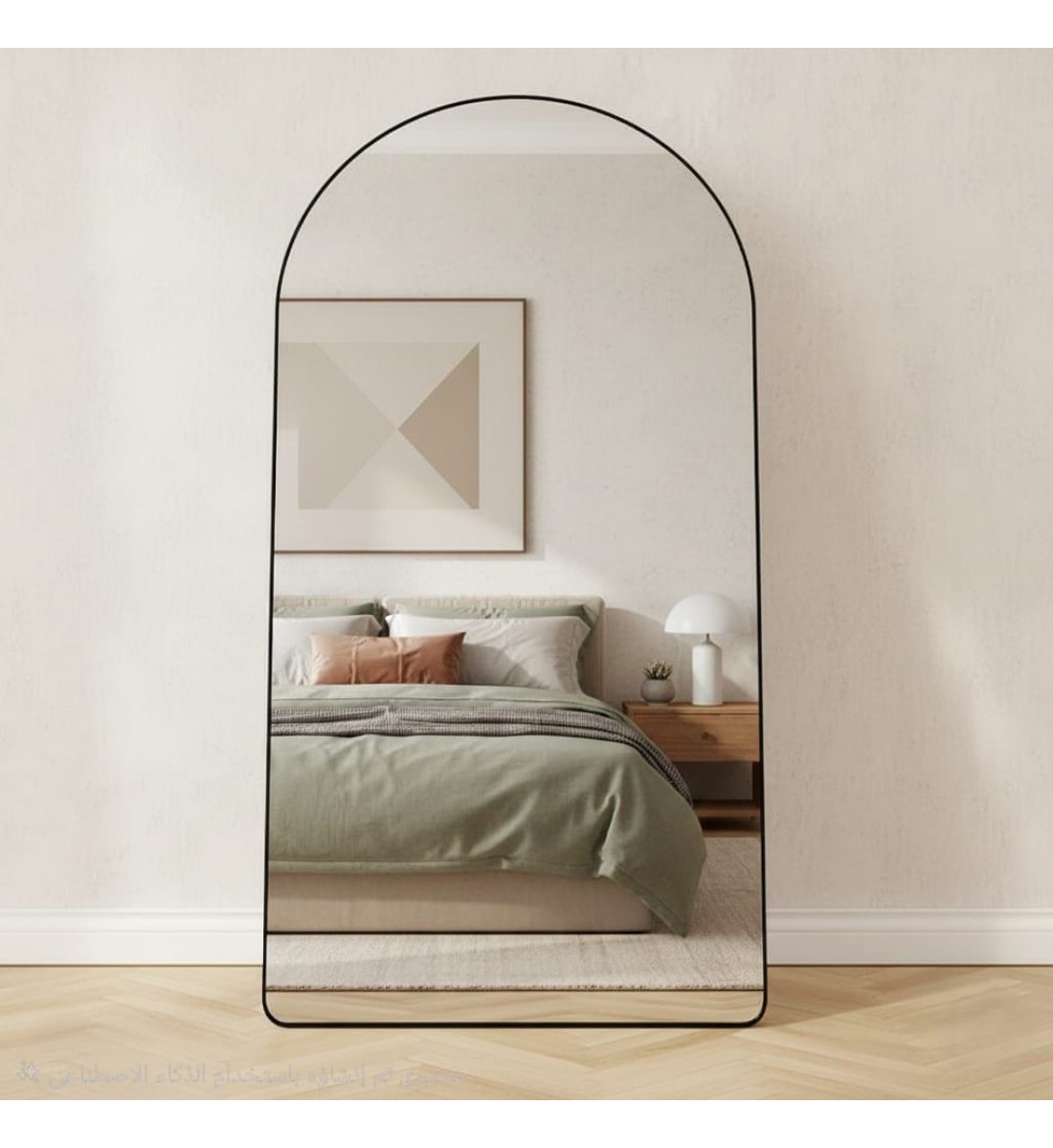 مرايا او مرآة أرضية قائمة بإطار معدني أسود مقاس 100×200سم مرايا او مرآة أرضية قائمة بإطار معدني أسود مقاس 100×200سم