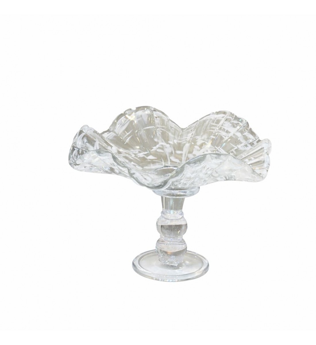 صحن زجاجية فاخرة بتصميم أنيق مستوحى من شكل الصدفة33×33×23سم